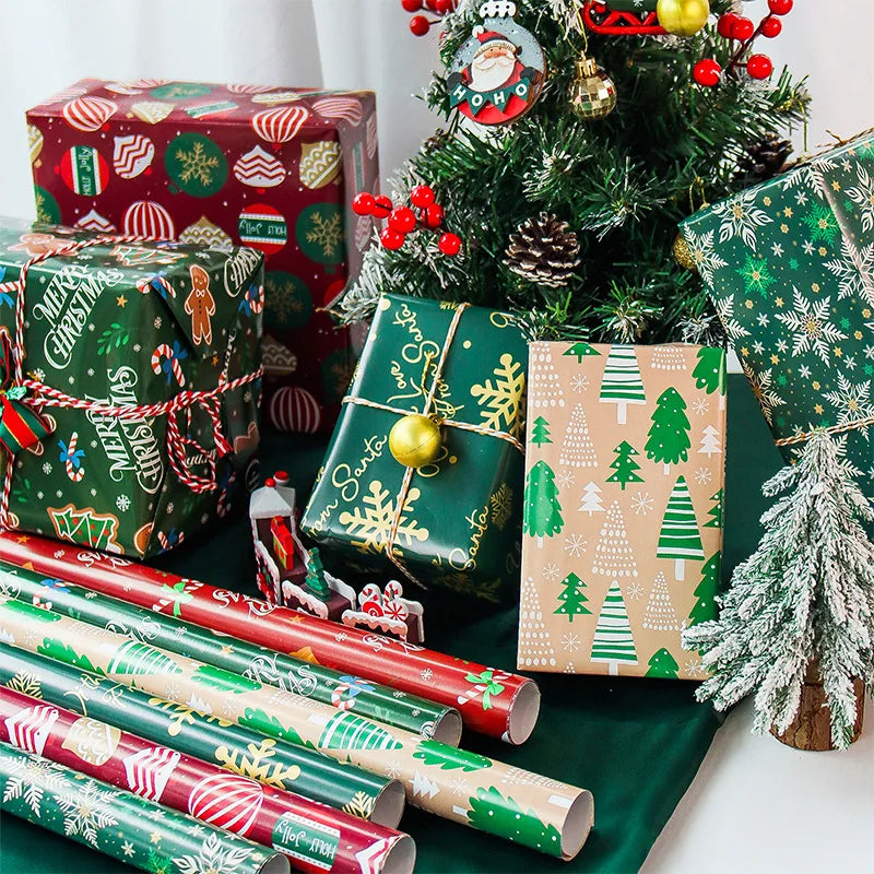 6 Pack of Festive Wrapping Paper