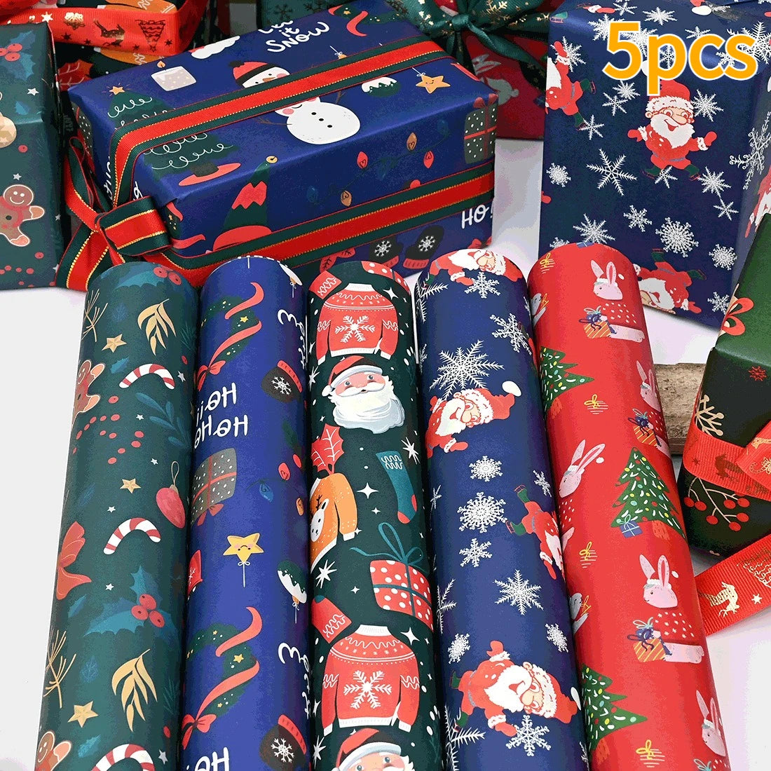 Large Christmas Wrapping Paper Bundles
