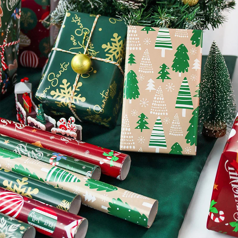 6 Pack of Festive Wrapping Paper